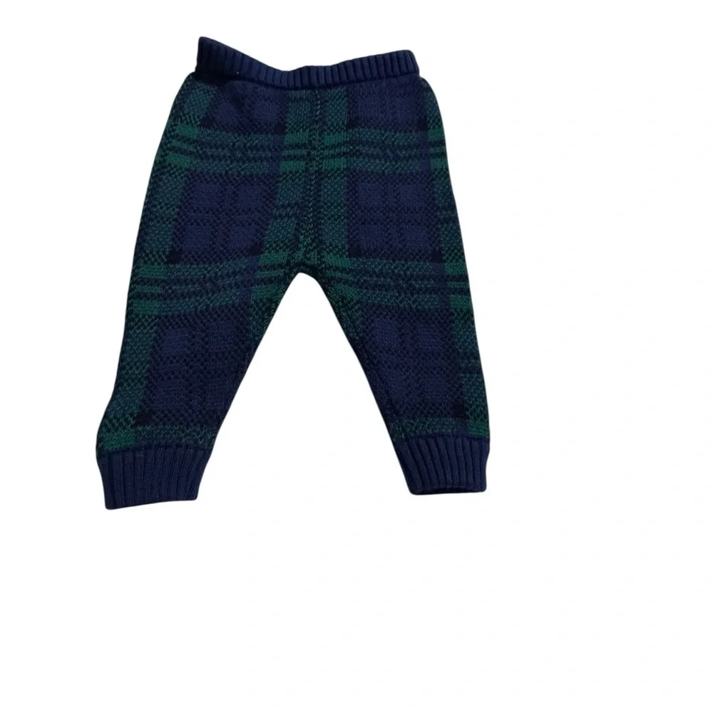 Old Navy Kids Plaid sweater Set - Navy and Green